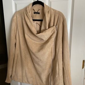 Faux Suede Moto Jacket